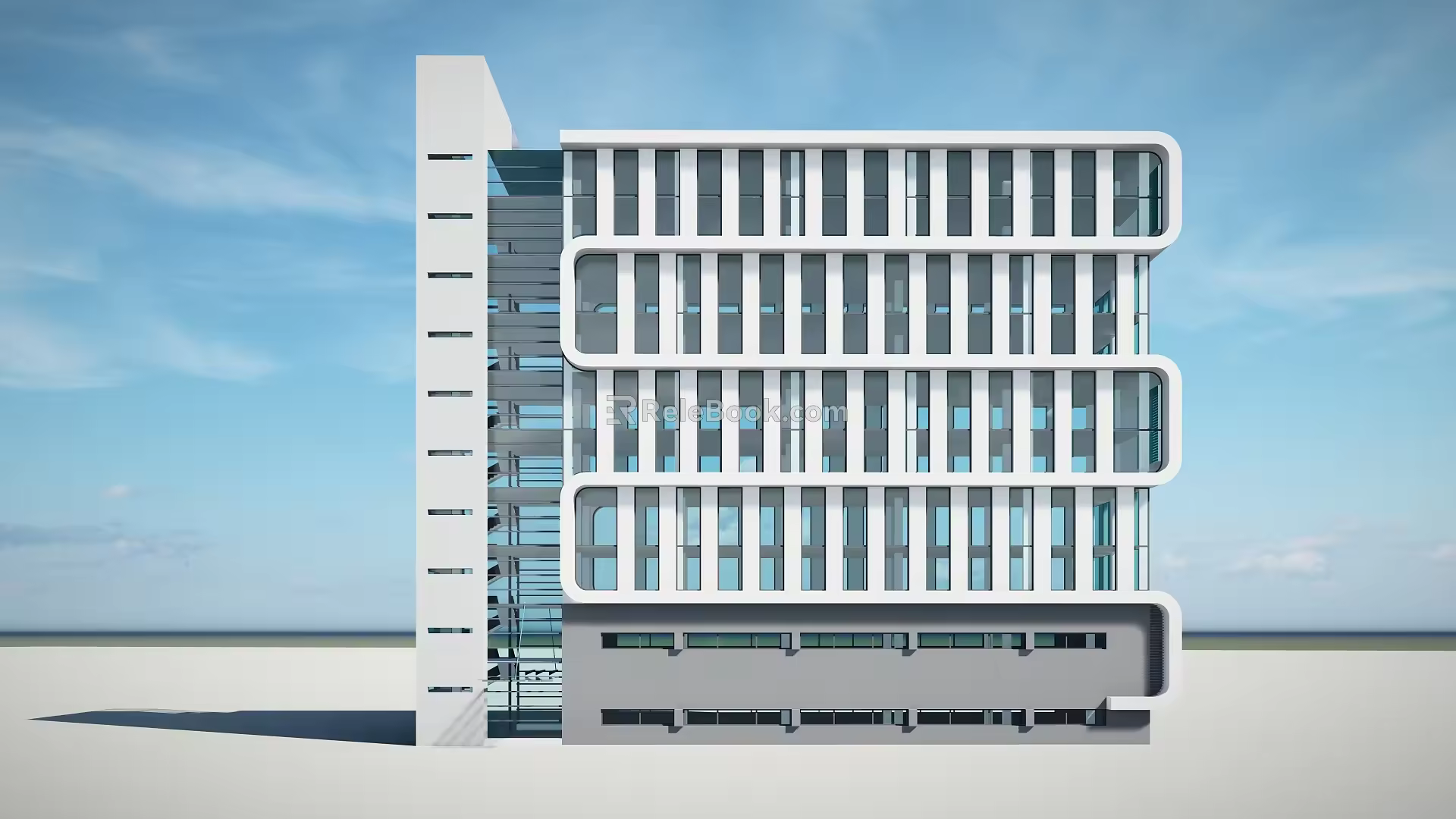 Modern office building complex office building office building model 3d model