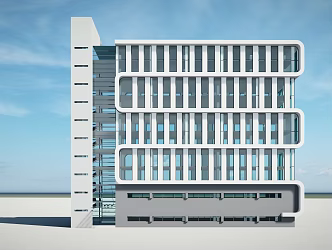 Modern office building complex office building office building model 3d model