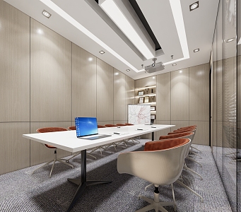 Modern Office Simple Office Space Meeting Room 3d model