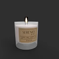 Fragrance Cosmetics Soy Wax Candle Infused with Essential Oils and Lit Wick