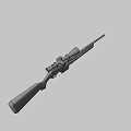 High Precision Sniper Rifle With Metallic Body Wooden Stock And Mounted Optic Scope