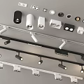 Modern Ceiling Track Downlights and Spotlights in Black White Various Styles