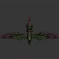 Fantasy Character Riding Armored Dragon With Purple Wings And Green Accents