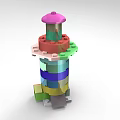 Creative Lego Assembled Modeling Jewelry Modeling Wisdom Assembled 1417 3d model
