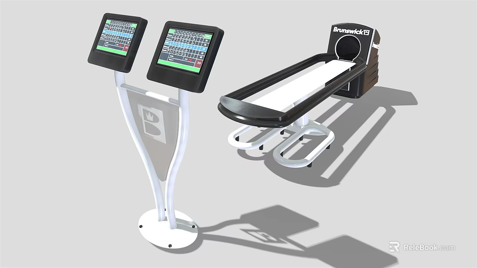 Modern Fitness Equipment Featuring Standing Smart Screens and FitnessPro15 Treadmill with Digital Displays 3d model 