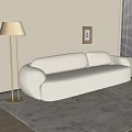 Modern Multiplayer Sofa Driade Multiplayer Fabric Sofa 3d model