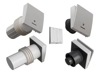 Panasonic Fresh Air System Household Wall-mounted Fresh Air Fan One-way Flow Purification Ventilation Wall-mounted Fresh Air Fan 3d model