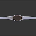 Detailed Decorative Axe Featuring Intricate Carved Metallic Head And Wooden Handle