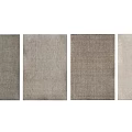 Woven Square Rugs In Neutral Beige And Gray Textures Stacked Together
