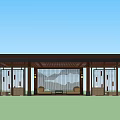 modern pavilion gazebo pavilion 3d model