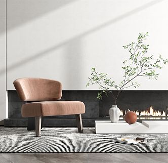 Modern Minotti single chair 3d model