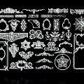 European-style Carved Carved Component 3d model