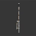 Modern Street Light Pole Design With White Black Structure And Lighting Fixture
