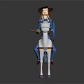 Modern game character Don Quixote Ranger Ronin 3d model