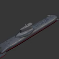 Luxury Yacht Featuring Gray Hull Red Bottom And Upper Deck Structure Design 3d model