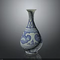 Blue And White Classic Ceramic Vase With Traditional Floral Patterns And Elegant Neck Design