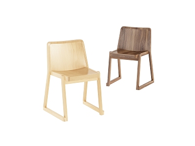 Simple Solid Wood Dining Chair model