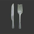Stainless Steel Knife And Fork Modern Design Essential Tableware For Daily Dining Use 3d model