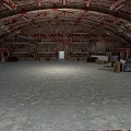 Rustic Industrial Building With Arched Wooden Roof And Spacious Workspace