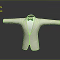 White Suit With Black Bow Tie And Extended Arms Stylish Design