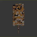 Modern Military Tank With Orange Camouflage Tracked Wheels And Front Cannon