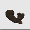 Earthworms With Segmented Bodies In Natural Curved Form On Dark Surface 3d model