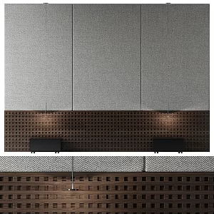 Modern bedside background wall 3d model