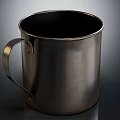 Elegant Metallic Mug With Shiny Silver Finish And Sturdy Handle Design