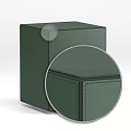 Colorful Cube Shaped Leather Stools in Red Green and Yellow for Modern Spaces