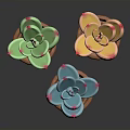 Colorful Succulent Plants in Terracotta Pots with Pink Tipped Petals
