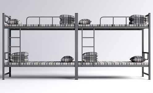 Modern Bed High and Low Bed Dormitory Bed Upper and Lower Bed Student Dormitory 3d model