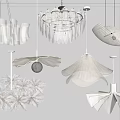 Stylish Modern Chandeliers With Unique White Petal And Leaf Inspired Designs