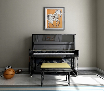 Modern Piano 3d model