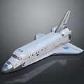 NASA Space Shuttle With Gray Body Wings Cockpit Windows And NASA Logo Details