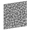 Modern wall panel wall hanging square 3d model