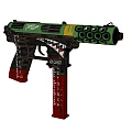 Green Black Red Toy Gun Amusement Equipment With TEBS Sandstorm Graffiti Design Details