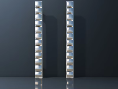 High Quality Hardware Tools Organized on Silver Metal Shelves with Multiple Smooth Layers 3d model
