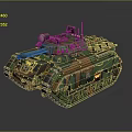 Modern Military Armored Tank With Camouflage Pattern And Turret Antenna