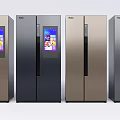 Haier Smart Refrigerators With Digital Display Screens And Various Modern Color Designs
