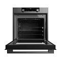 Modern Built in Black Kitchen Oven with Control Panel Glass Door and Interior Racks