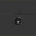 Military Helicopter With Silver Gray Body And Weapons On Dark Background With Reflection