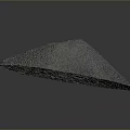 Gray Industrial Material Sample Featuring Fine Mineral Particles And Textured Surface 3d model