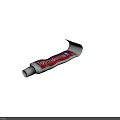 Daily Use Toothpaste in Red and White Tube with Blue Accent Design for Oral Care