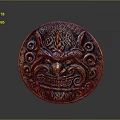 Medieval Shield Ancient Shield Defensive Weapon Ancient Shield Iron Shield Protective Shield Wooden Shield 3d model