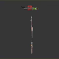 Cold weapons Sword Axe Hook Fork Spear Trident Melee Weapon Military 3d model