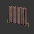 Modern heating pipe radiator heating equipment 3d model