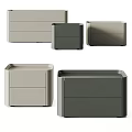 Modern Minimalist Chest of Drawers With Light And Dark Gray Colors And Sleek Design