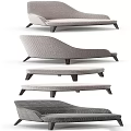 Modern Upholstered Leisure Chairs with Beige Gray Fabric and Wooden Legs Including Ottoman
