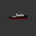 Detailed Lego Model Rescue Boat With Black Red White Design And Equipment