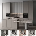 Modern Kitchen Interior Design With White Cabinets Marble Countertop And Island Appliances